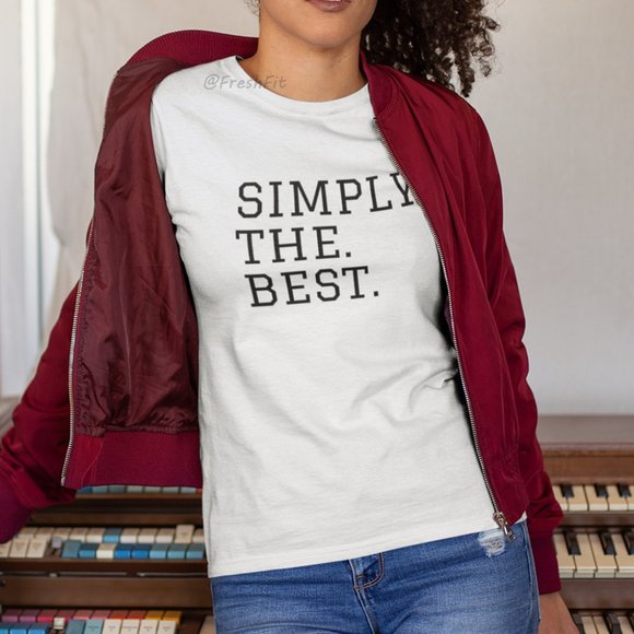 🆕Simply The Best White T-Shirt Graphic Tee - Picture 1 of 3